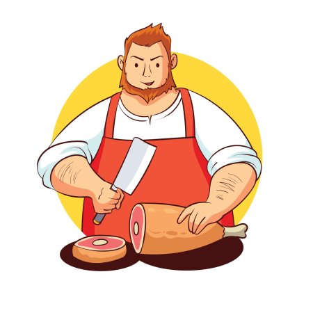 Мясник рисунок