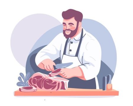 Мясник рисунок
