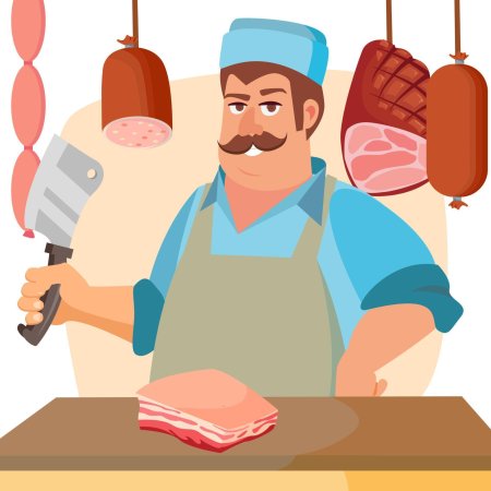 Мясник мультяшный