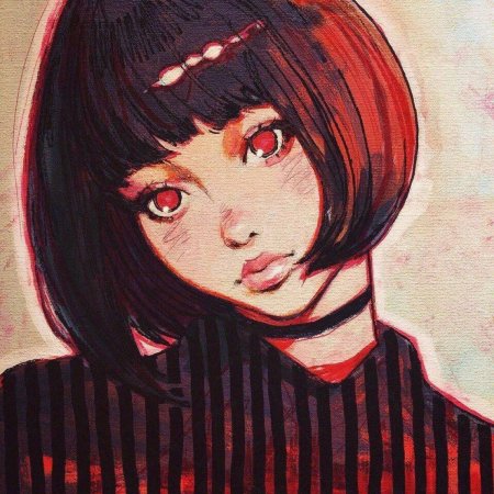 Девушки с каре в арте