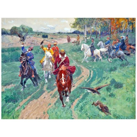 Соколиная охота. франц рубо