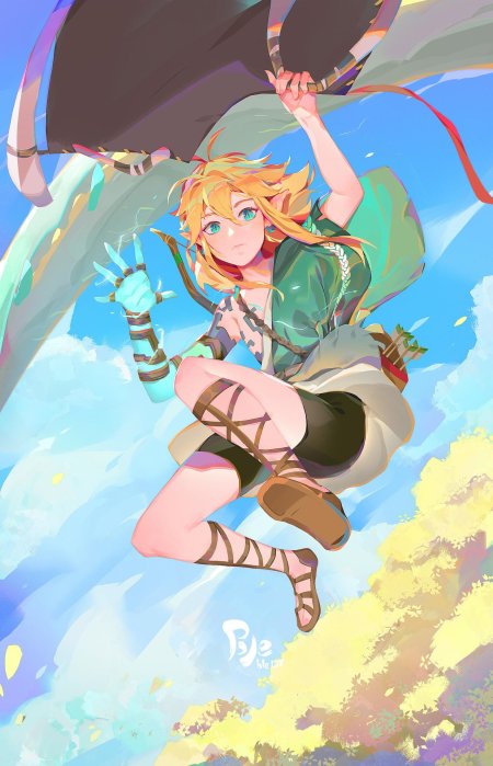 Линк breath of the wild арт