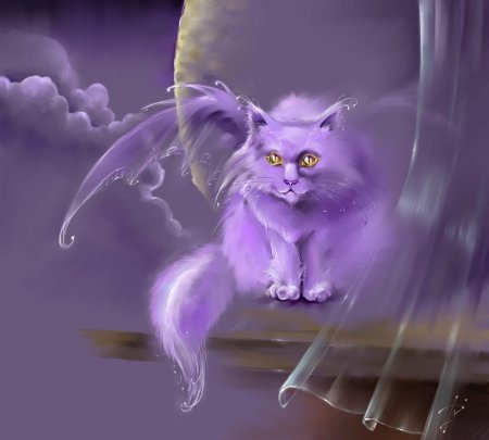 Фиолетовая кошка