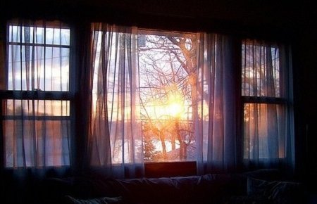 Окно вечер
