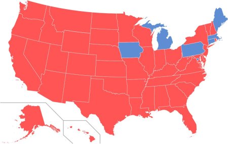 Республиканские штаты и демократические карта сша 2023