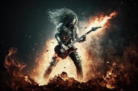 Heavy metal guitarist