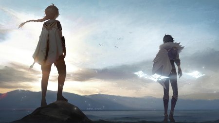 Странник геншин импакт арт