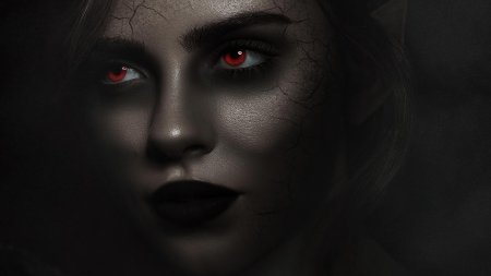 Девушки с красными глазами