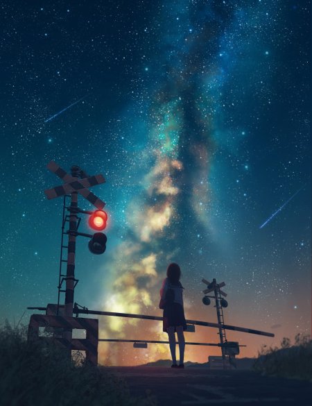 Ночное небо аниме