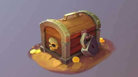 Сундук low poly 2d