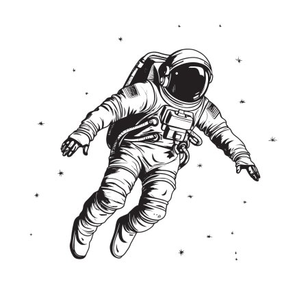 Космонавт векторный рисунок