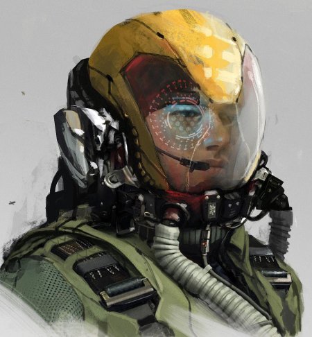 Шлем пилота sci fi