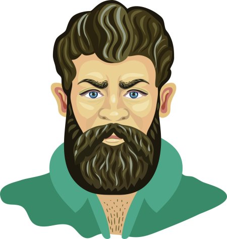 Мужчина с бородой рисунок