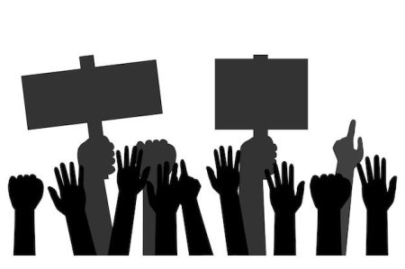Митинг силуэт