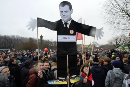 Путин на митинге