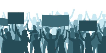 Силуэт демонстрации