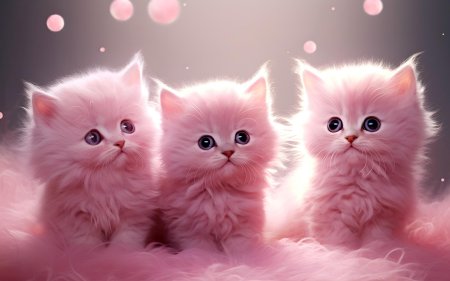 Розовые котята