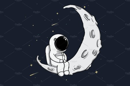 Космонавт на луне