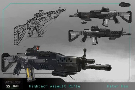 Штурмовая винтовка scifi концепт art