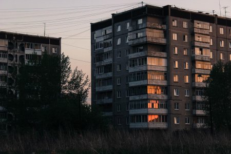 Спальный район окраина хрущевки