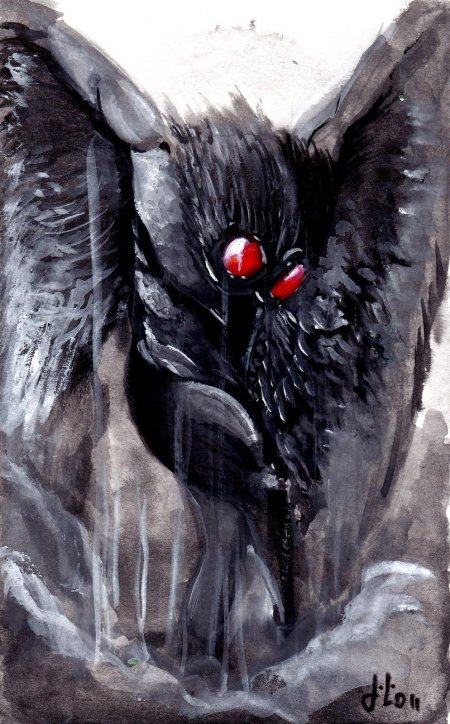 Mothman человек мотылек art