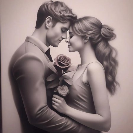 Влюбленные рисунки