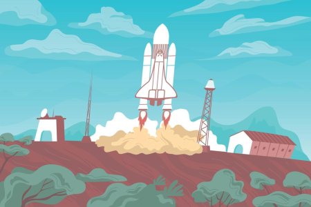 Space rocket launch