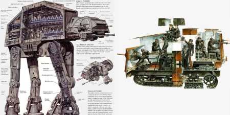 Шагоход at-st чертеж