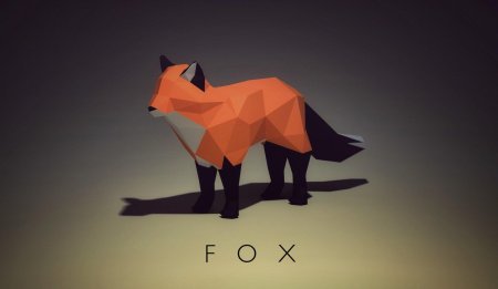 Low poly fox 3d model