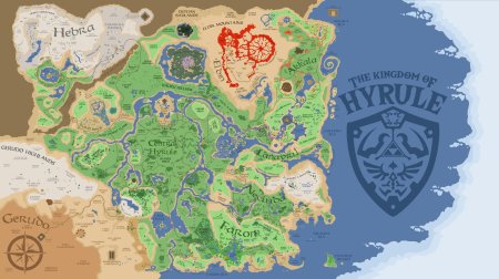 Карта хайрулла zelda breath of the