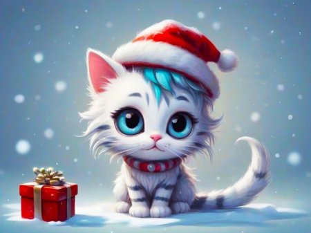Милые новогодние котики