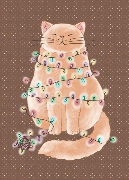Новогодние открытки с котиками