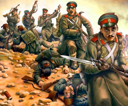 Атака русской армии 1 мировая война