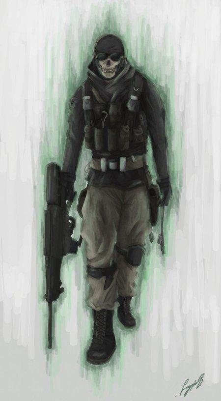 Гоуст из call of duty арт