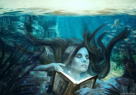Девушка с книгой фэнтези