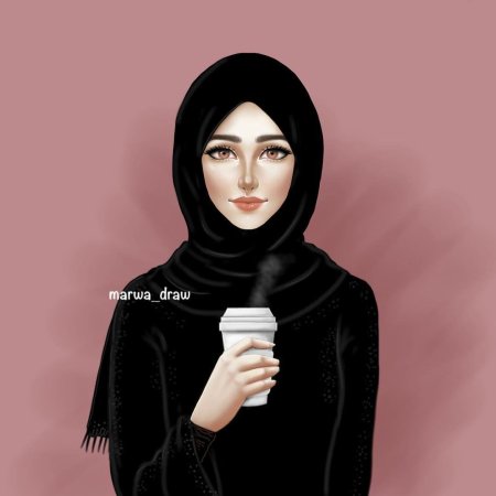 Девушка в хиджабе рисунок