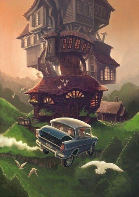 Казу кибуиши иллюстрации гарри поттер