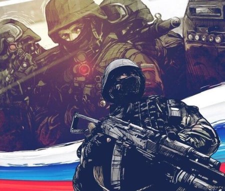 Российский солдат арт