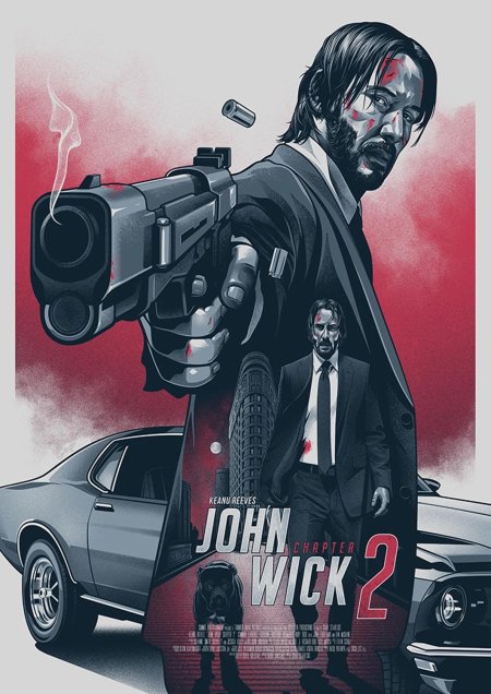 Джон уик 2 постер