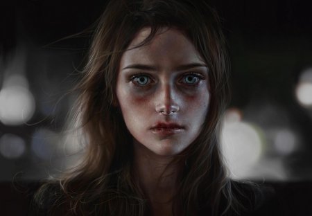 Лицо девушки арт