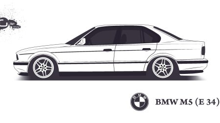 Bmw e 34 сбоку