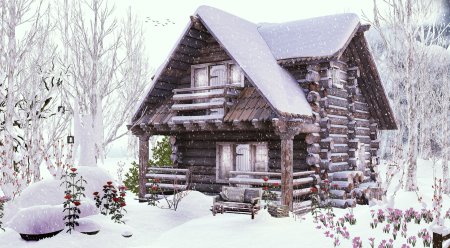 Дом зимой