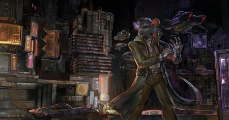 Крыса фурри cyberpunk