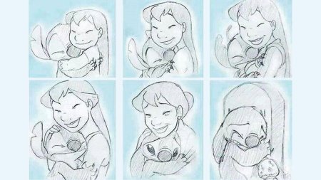 Стич рисунок карандашом для срисовки