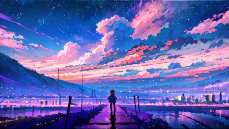 Красивые аниме пейзажи