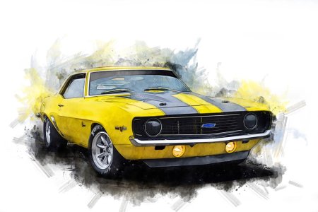 Chevrolet camaro 1969 yellow